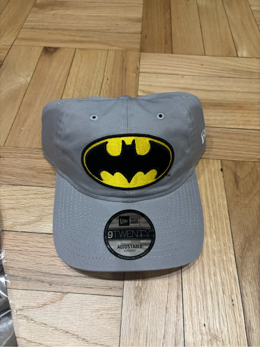 Batman Hat Gray New Era 9Twenty Adjustable Strap OSFM